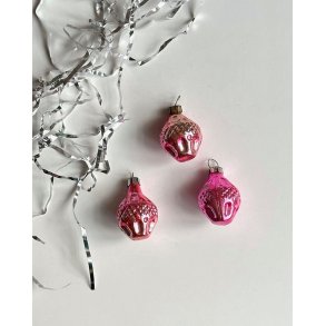 Pink mini lanterns, set of 3