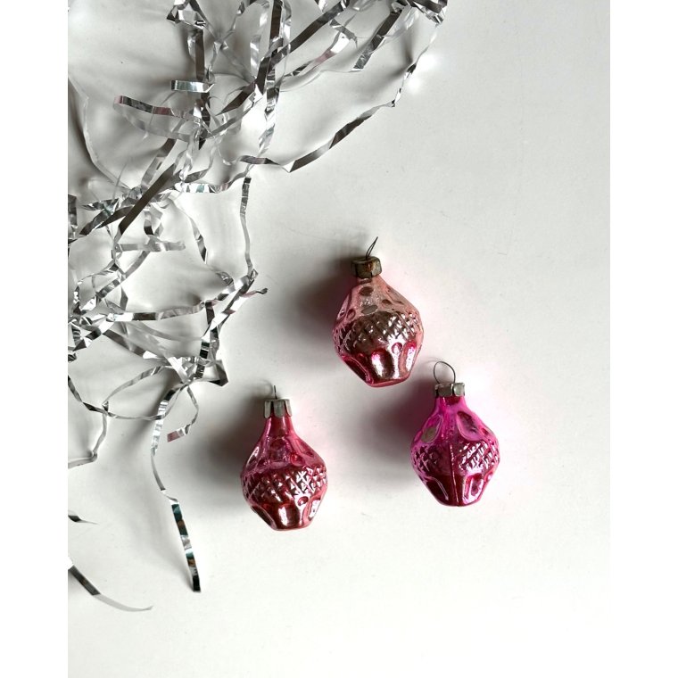 Pink mini lanterns, set of 3