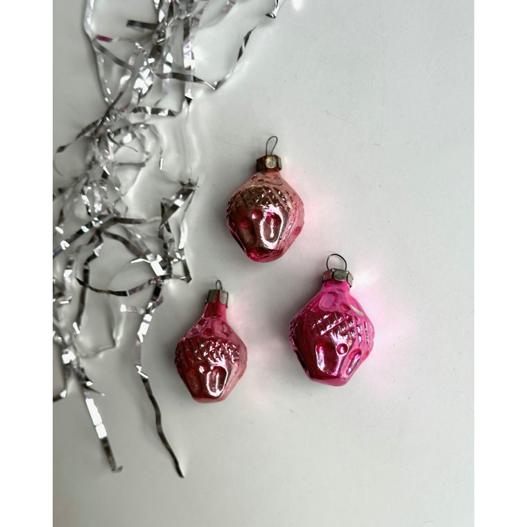 Pink mini lanterns, set of 3