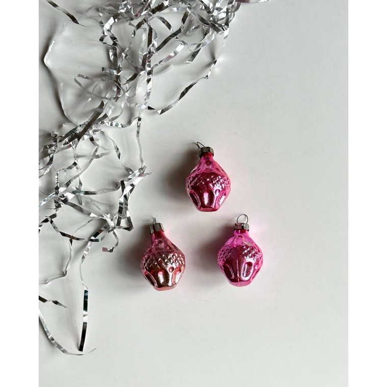 Pink mini lanterns, set of 3