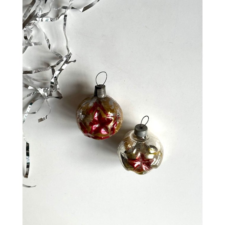 Christmas ornaments w stars, set of 2