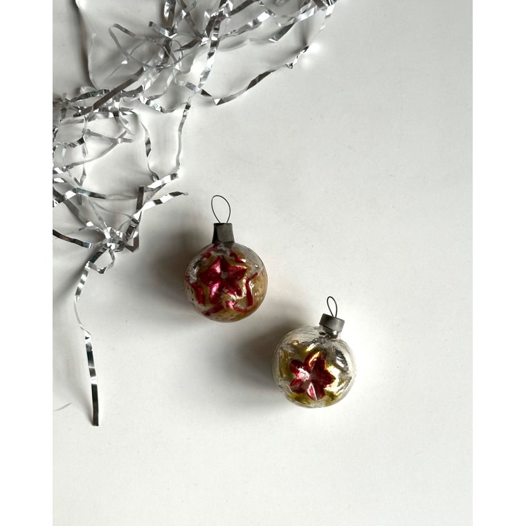 Christmas ornaments w stars, set of 2