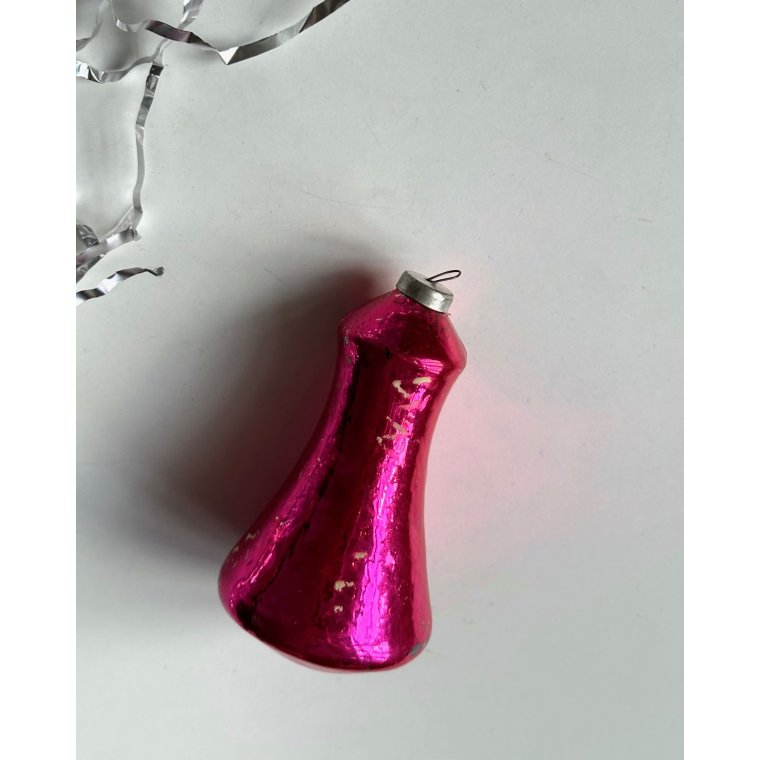 Stor klokke, pink m svag deko, NB