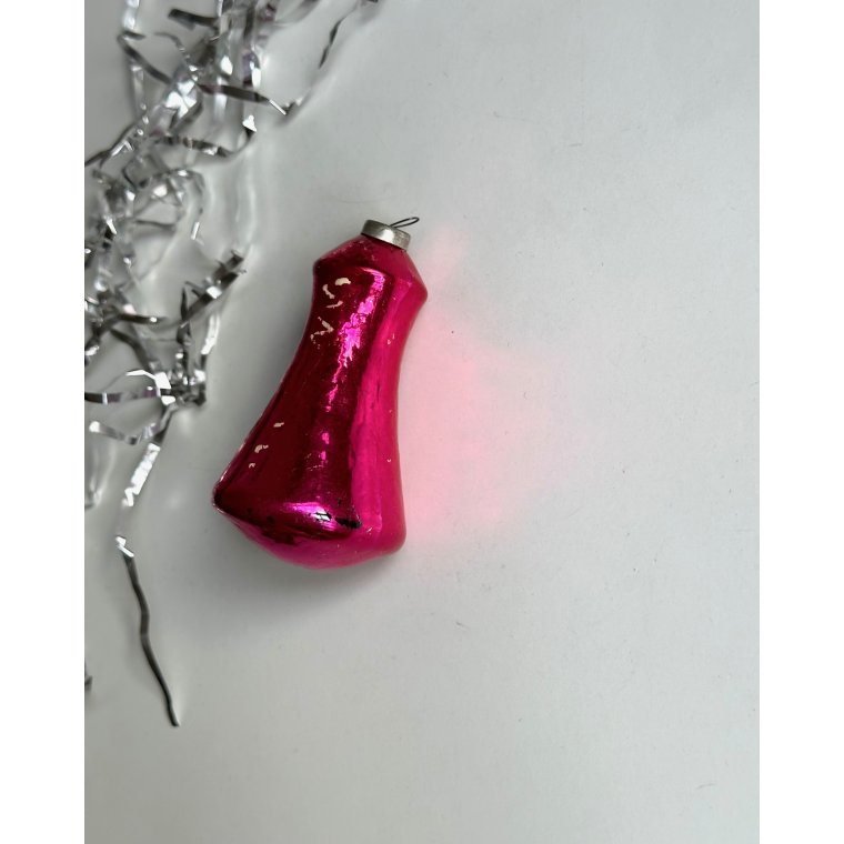 Stor klokke, pink m svag deko, NB