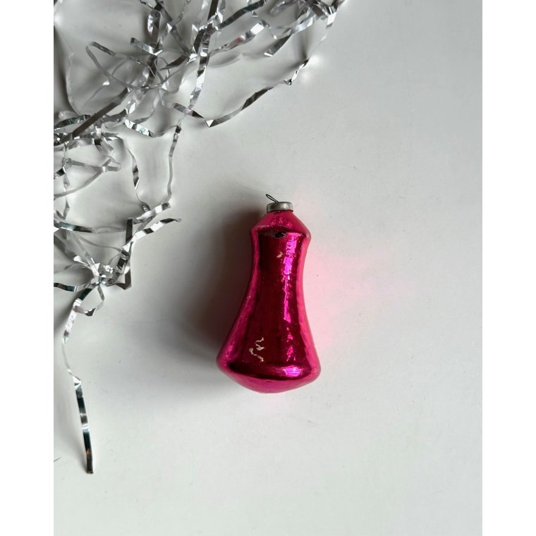 Stor klokke, pink m svag deko, NB