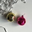 Kantede kugler, pink og guld, 2 stk samlet