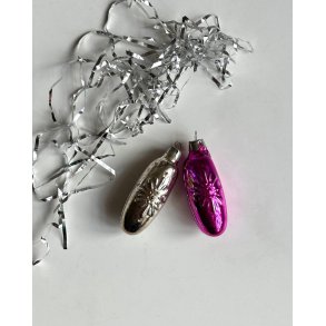 Aflange ornamenter m snefnug, 2 stk samlet