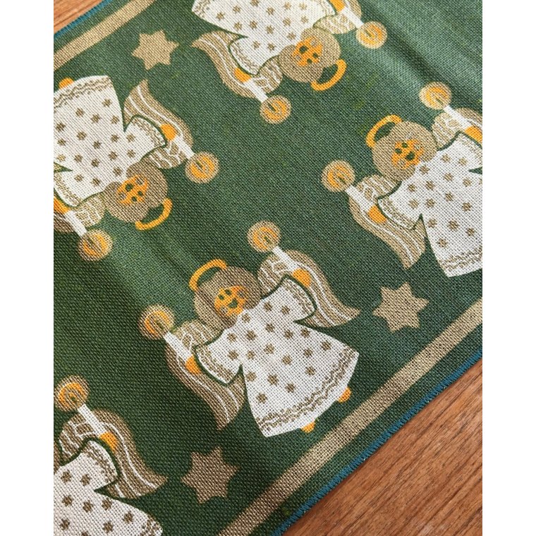 Grn julebordlber, hessian, 150 x 35 cm