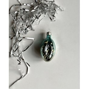 Ice blue ornament w reflector and decor