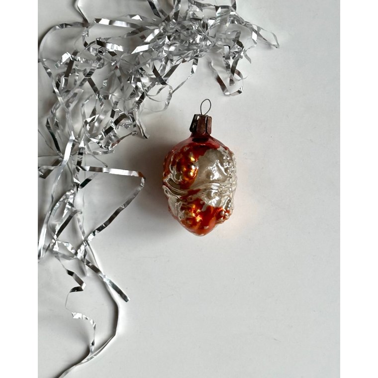 Slv/rustfarvet kugle m dekoration