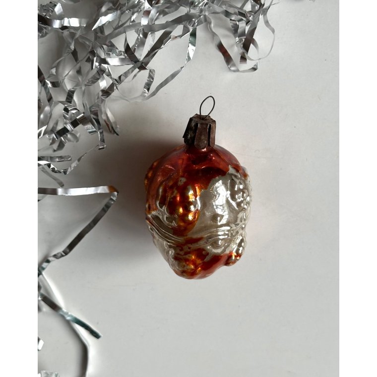 Slv/rustfarvet kugle m dekoration