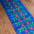 Hessian bordlber m hjerter, 120 x 29,5 cm