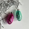 Pink and green lanterns, set of 2