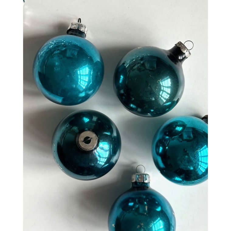 Samling af julekugler, bl, 5 stk samlet