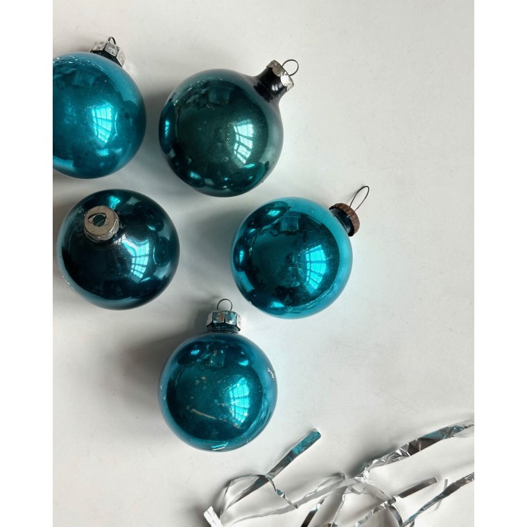 Samling af julekugler, bl, 5 stk samlet