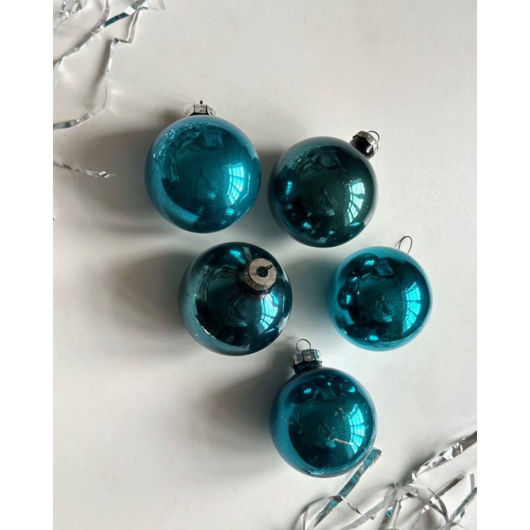 Samling af julekugler, bl, 5 stk samlet