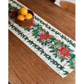 Retro table runner, w print, 127 x 33 cm
