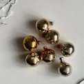 Samling af julekugler, gyldne, 7 stk samlet