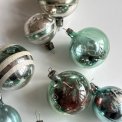 Samling af julekugler, lysegrnne, 8 stk samlet