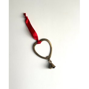 Messinghjerte m klokke