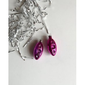 Pink oval lanterns, set of 2