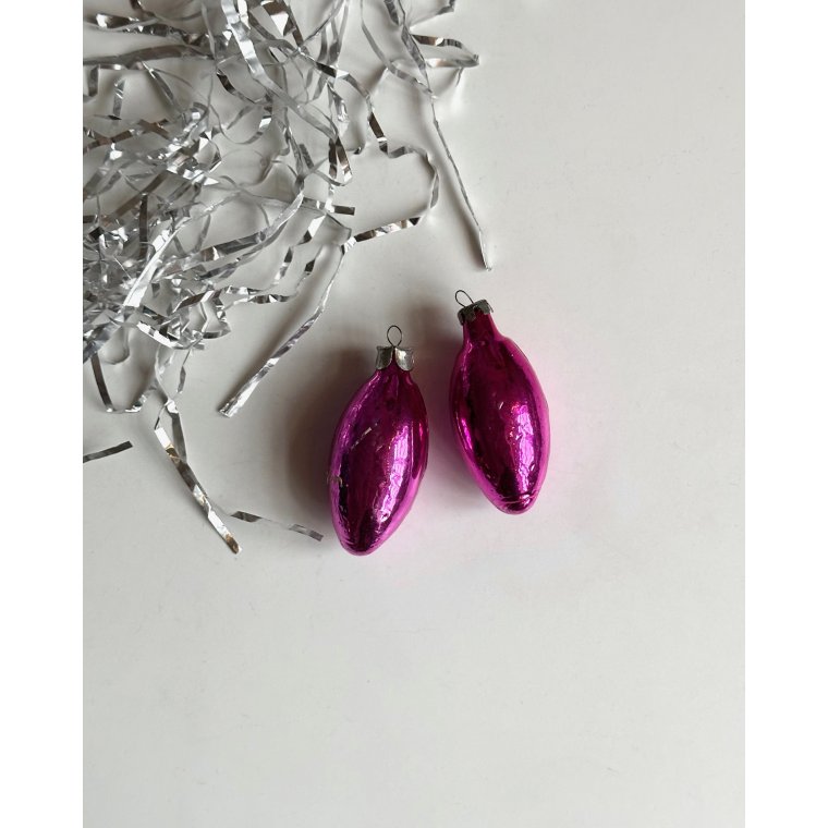 Pink oval lanterns, set of 2