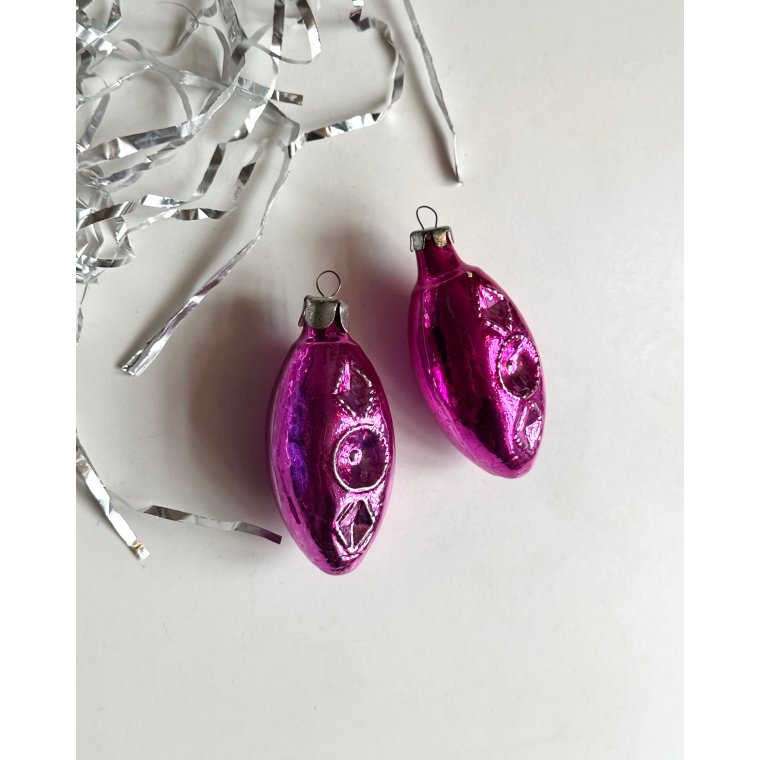 Pink oval lanterns, set of 2