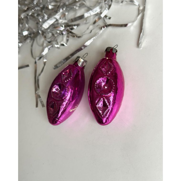 Pink oval lanterns, set of 2