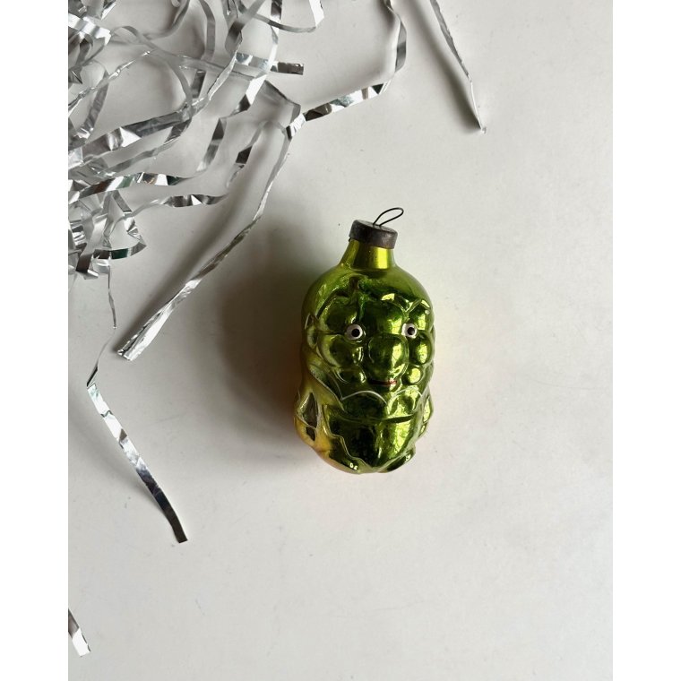 Vintage julekugle, grn druefyr, Cipollino