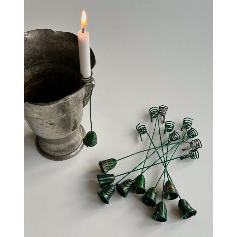 Juletrslyseholdere, retro, 10 stk samlet