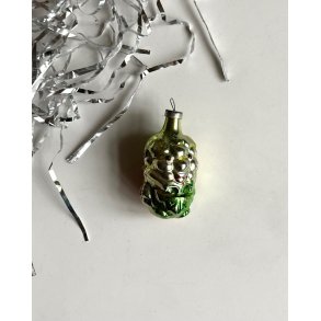 Vintage Christmas figure, silver grape guy, Cipollino