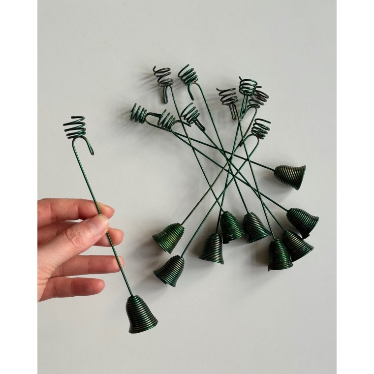 Juletrslyseholdere, retro, 10 stk samlet