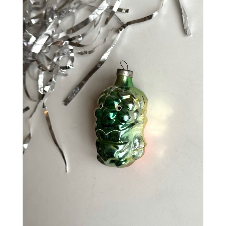 Vintage julekugle, bllig druefyr, Cipollino
