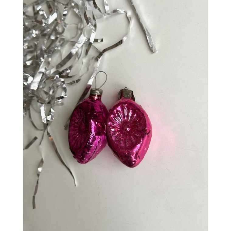 Pink oval reflectors, set of 2