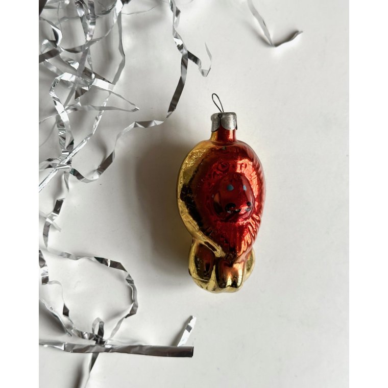 Vintage julekugle, lve m bl jne, NB