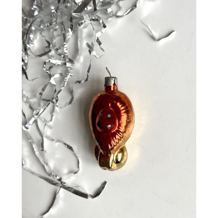 Vintage julekugle, lve m bl jne, NB