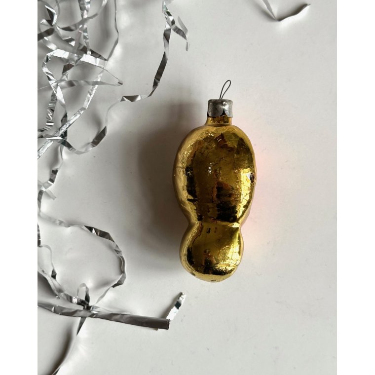 Vintage julekugle, lve m bl jne, NB