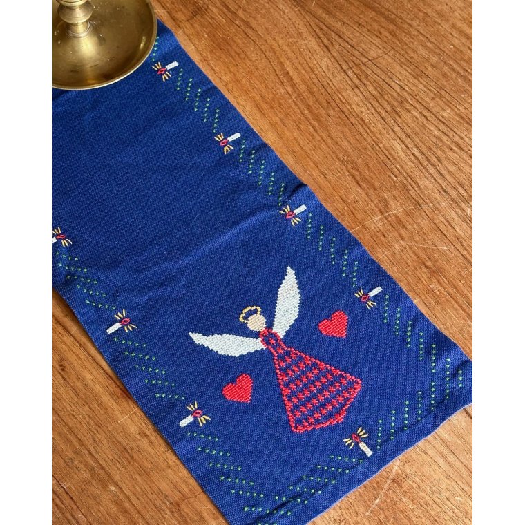 Bordlber, bl m engle, 127 x 19 cm