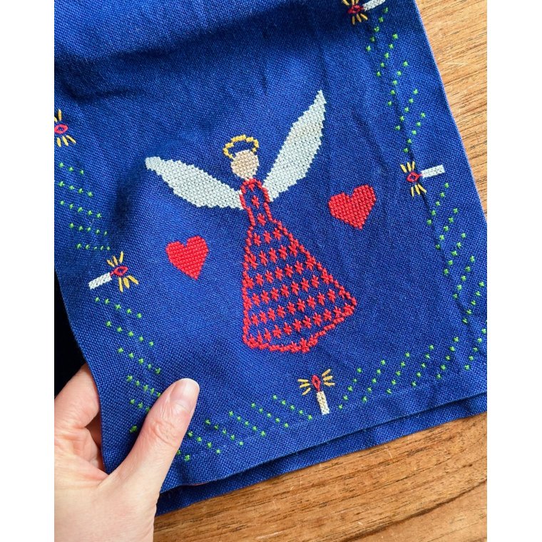 Bordlber, bl m engle, 127 x 19 cm