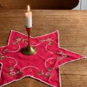 Lysedug, rd stjerne, 44 cm