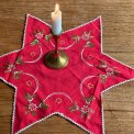 Lysedug, rd stjerne, 44 cm