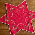 Lysedug, rd stjerne, 44 cm