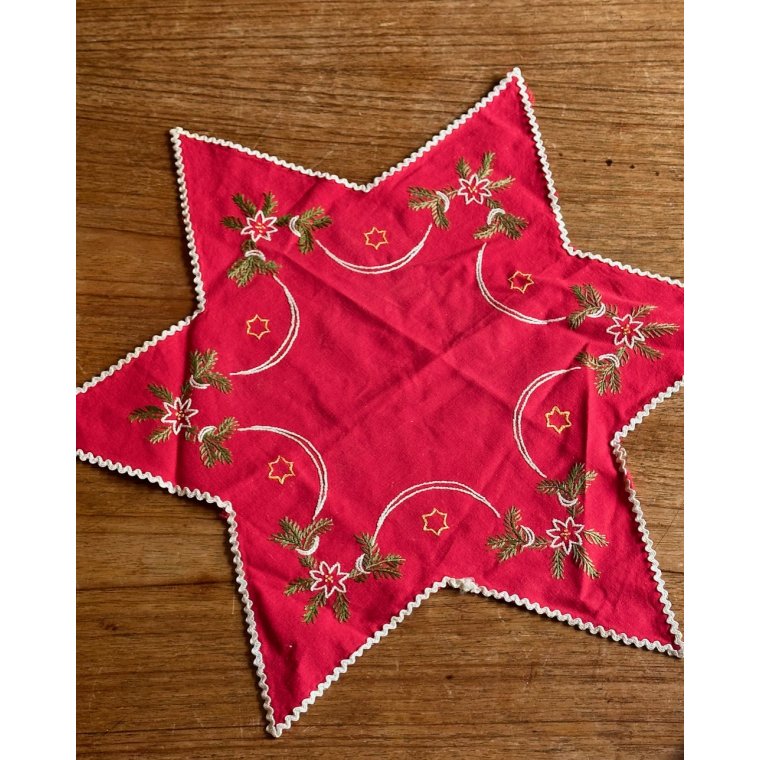 Lysedug, rd stjerne, 44 cm