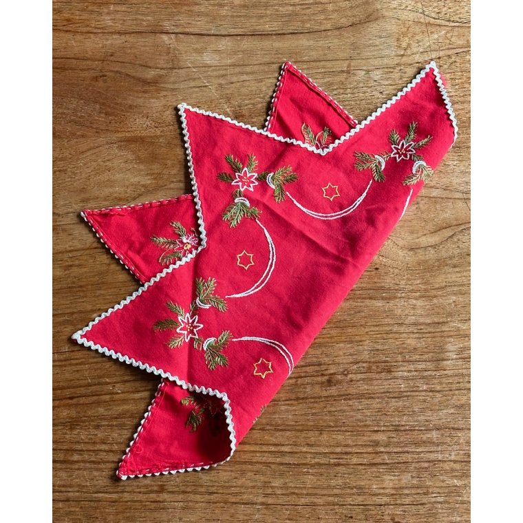 Lysedug, rd stjerne, 44 cm