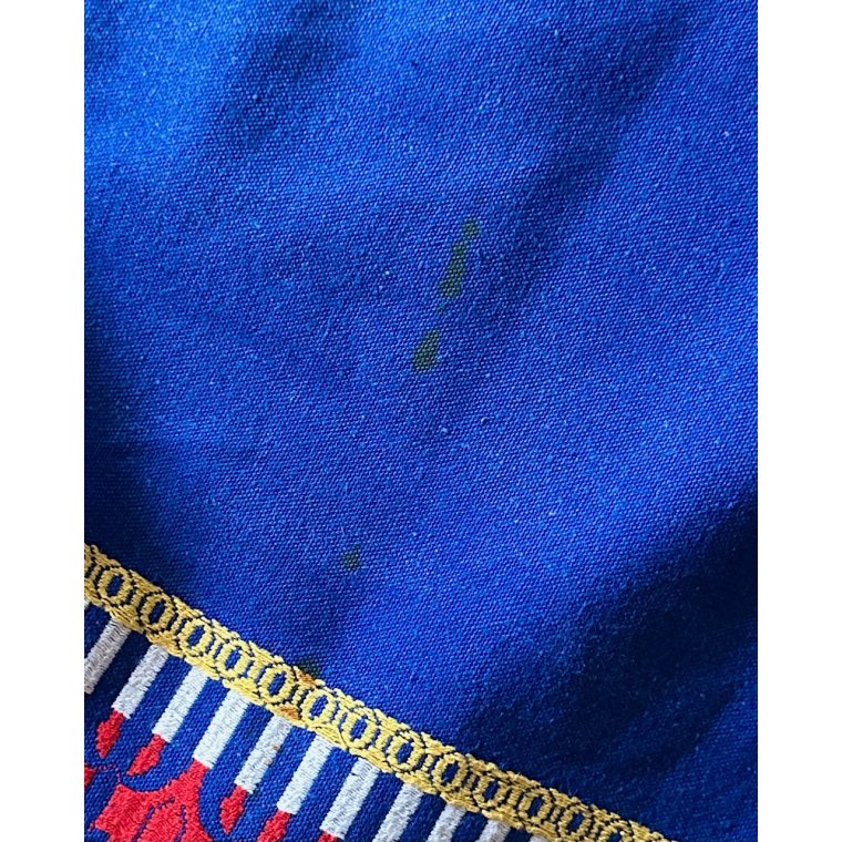 Bl juledug m vvning, 130 x 117 cm