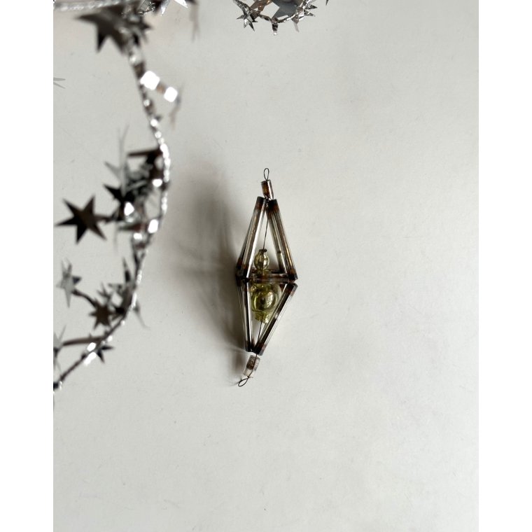 Vintage gablonz, enkel m guld, NB