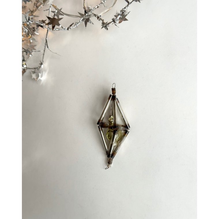 Vintage gablonz, enkel m guld, NB