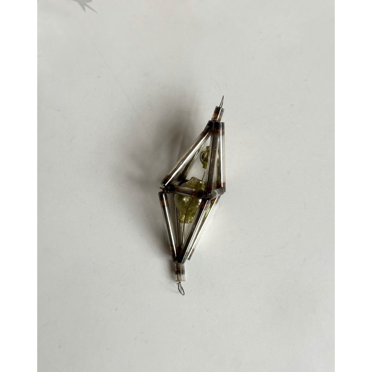 Vintage gablonz, enkel m guld, NB