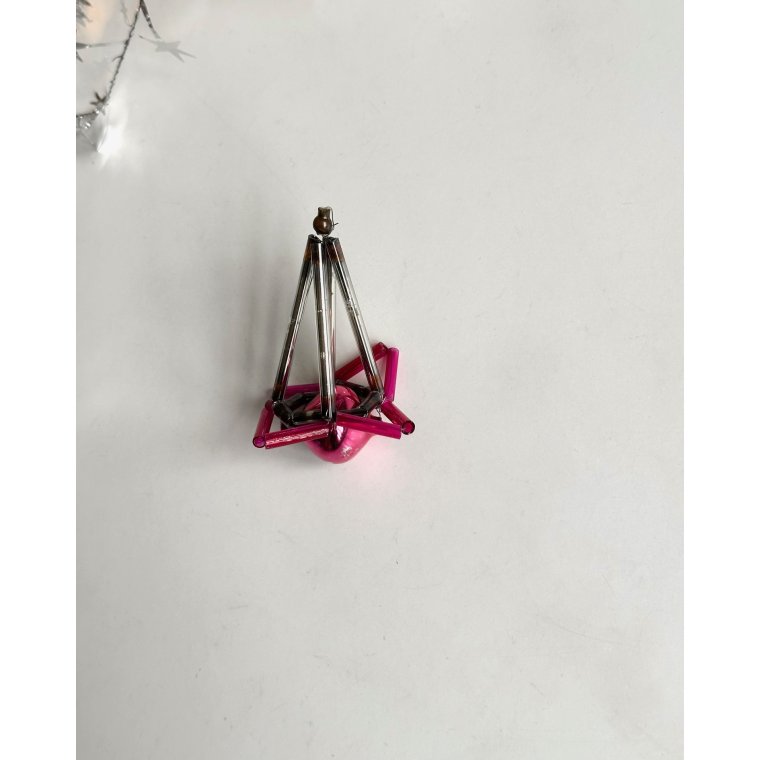 Vintage gablonz, pink m pink