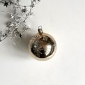 Vintage patineret julekugle m glimmer